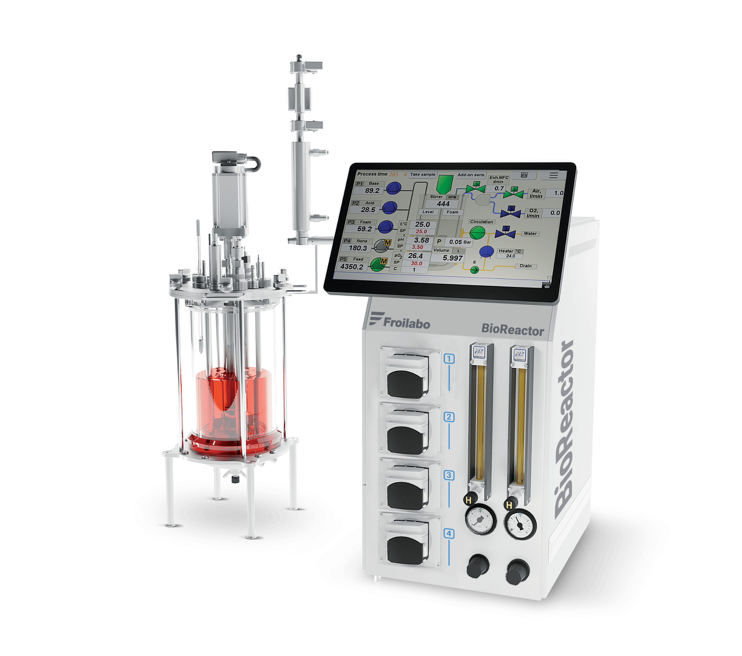 Bioréacteur de 5 L pour les cultures cellulaires