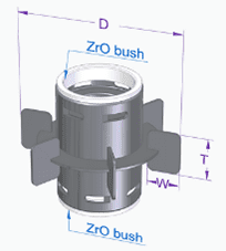 Rushton Blade for Lab-Scale Bioreactors