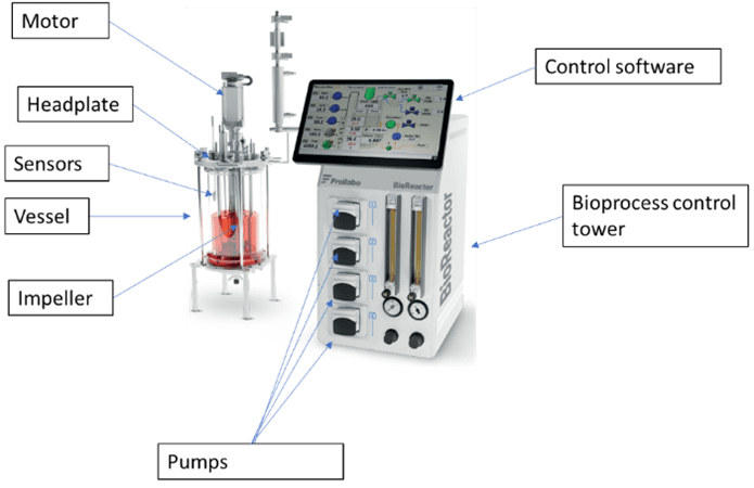 Bioreactor design of Friolabo’s bioreactor. Enquire online for more information about our bioreactor design.